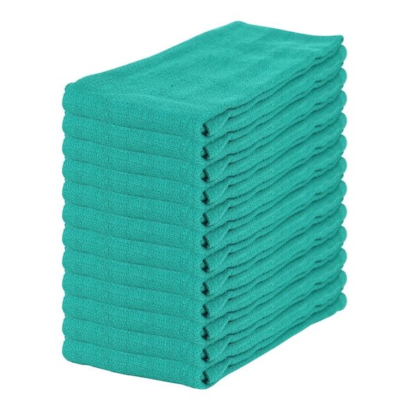 Monarch Huck Towels 16 x 26 Hunter green 12 Pack, 12PK ABSBNTHGRN
